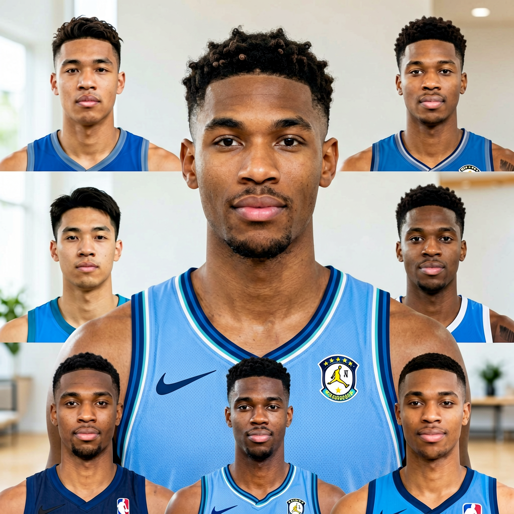 篮球明星头像展示NBA顶级篮球运动员的专业形象照片